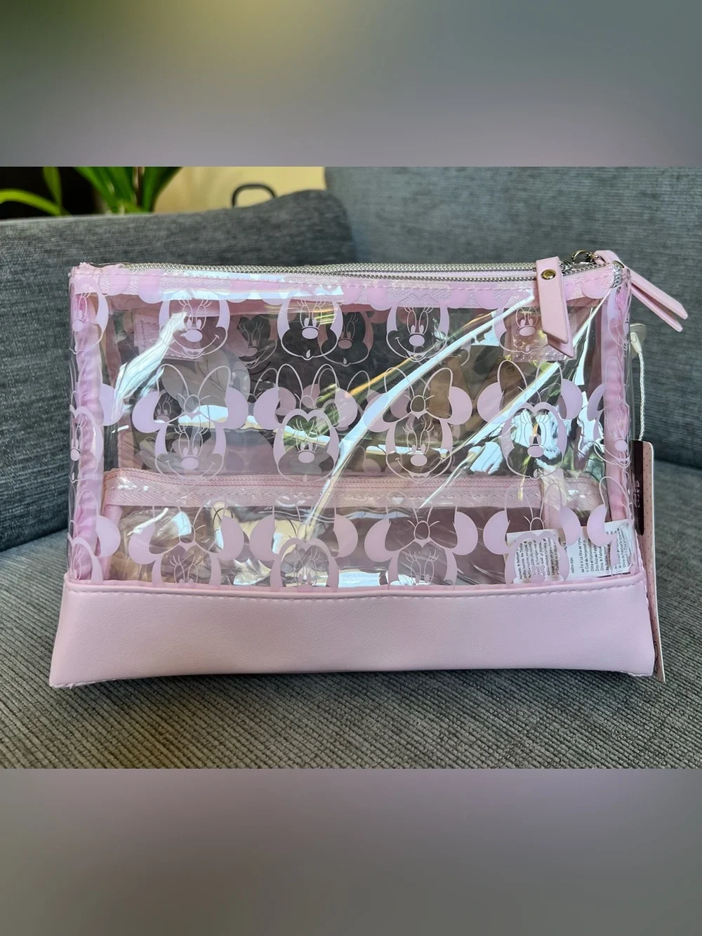 Minnie Mouse Clear Cosmetic Bag